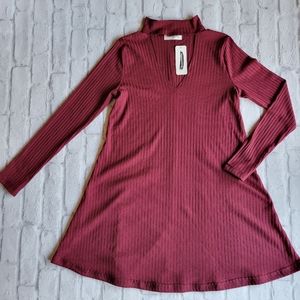 Impressions long sleeve ribbed dress size M
